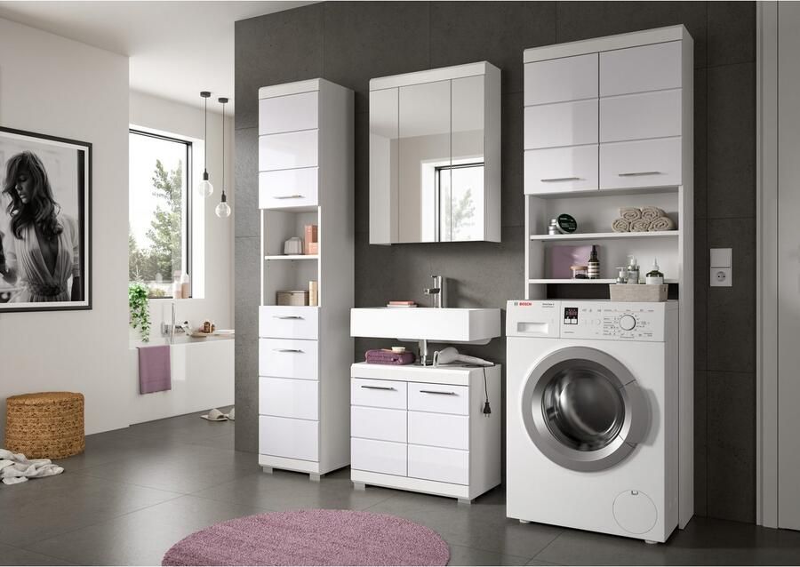 INOSIGN Kast voor wasmachine Siena breedte 63 cm voor wasmachine & droger 2 deuren MDF-front - Foto 4