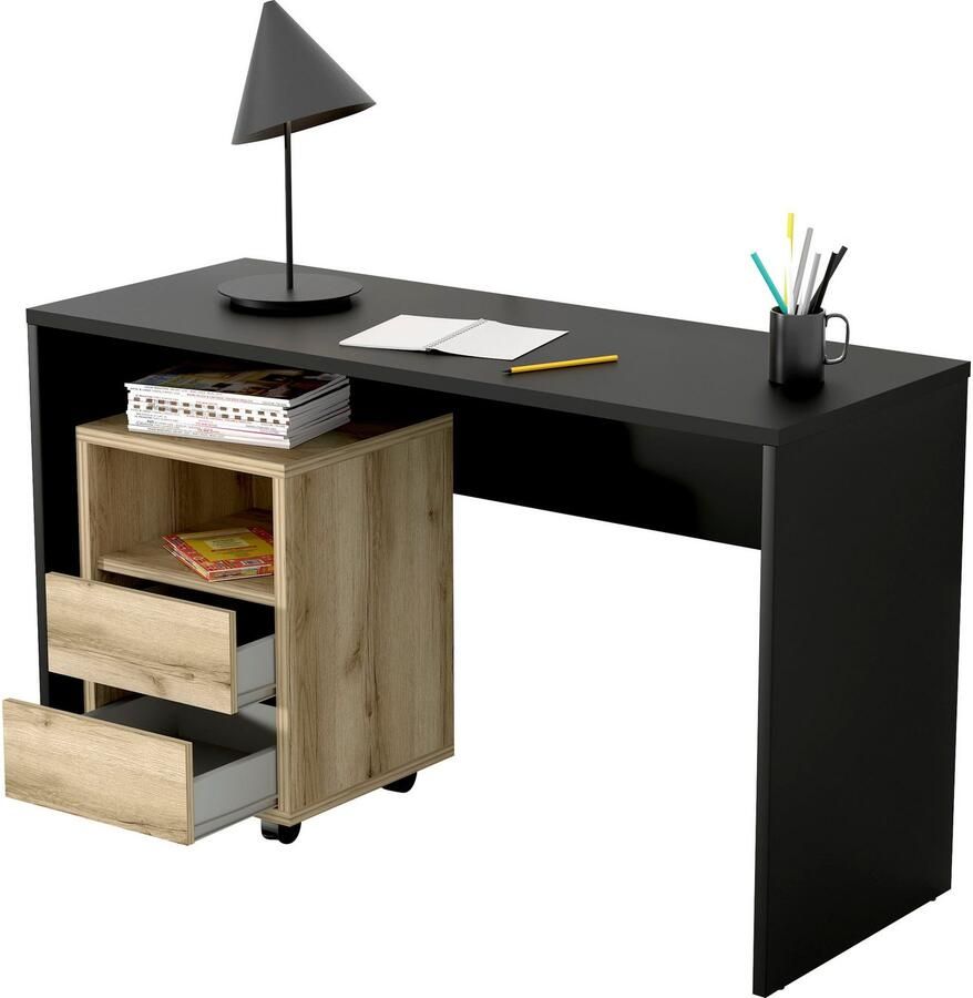 INOSIGN Kantoormeubelset AGAPI bestaande uit bureau en verrijdbaar ladeblok in een modern ontwerp (set 2-delig)