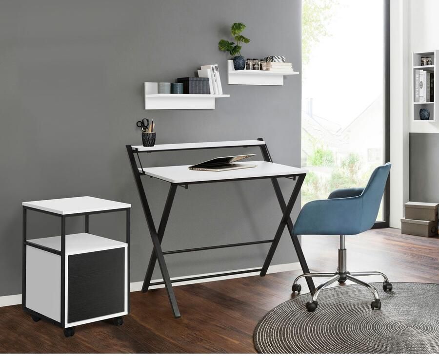 INOSIGN Kastje op wieltjes Korpo Metalen frame push-to-open vergrendelbare wielen breedte 40 cm - Foto 4