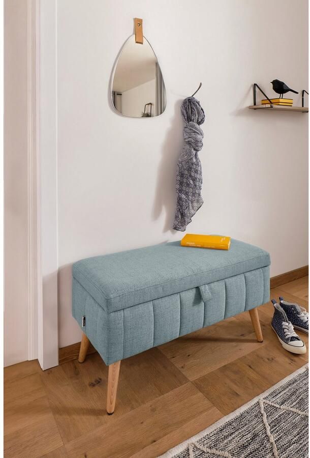 INOSIGN Kistbank AMIRA met opbergvak in 3 stofkwaliteiten met fijne stiksels - Foto 5