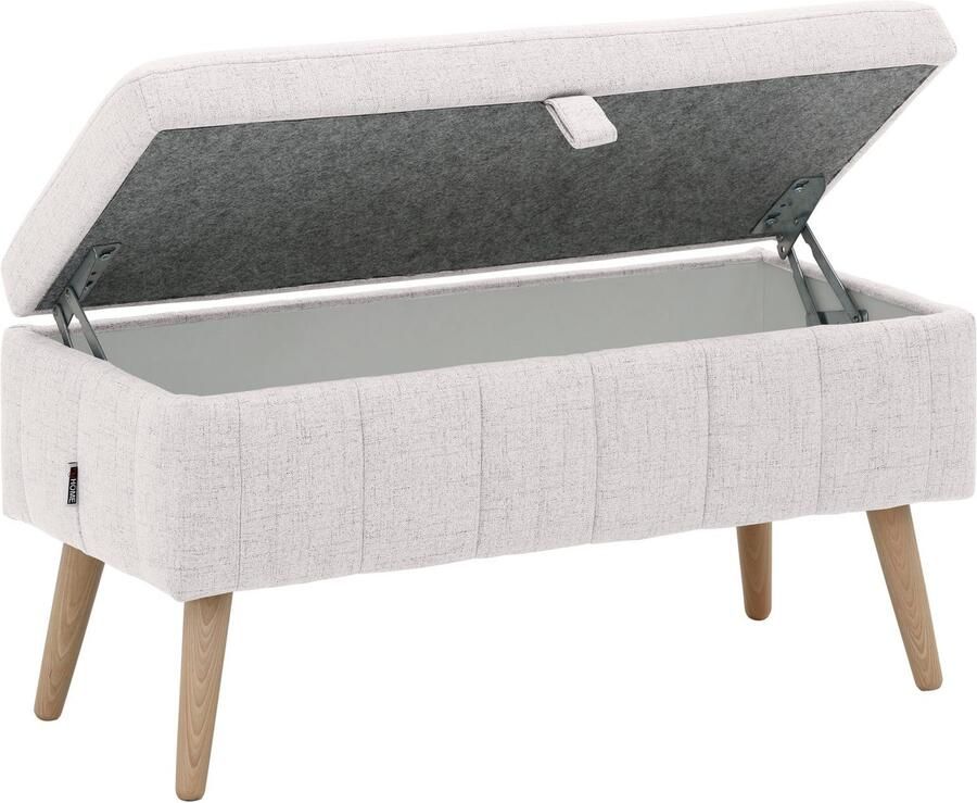 INOSIGN Kistbank AMIRA met opbergvak in 3 stofkwaliteiten met fijne stiksels - Foto 2