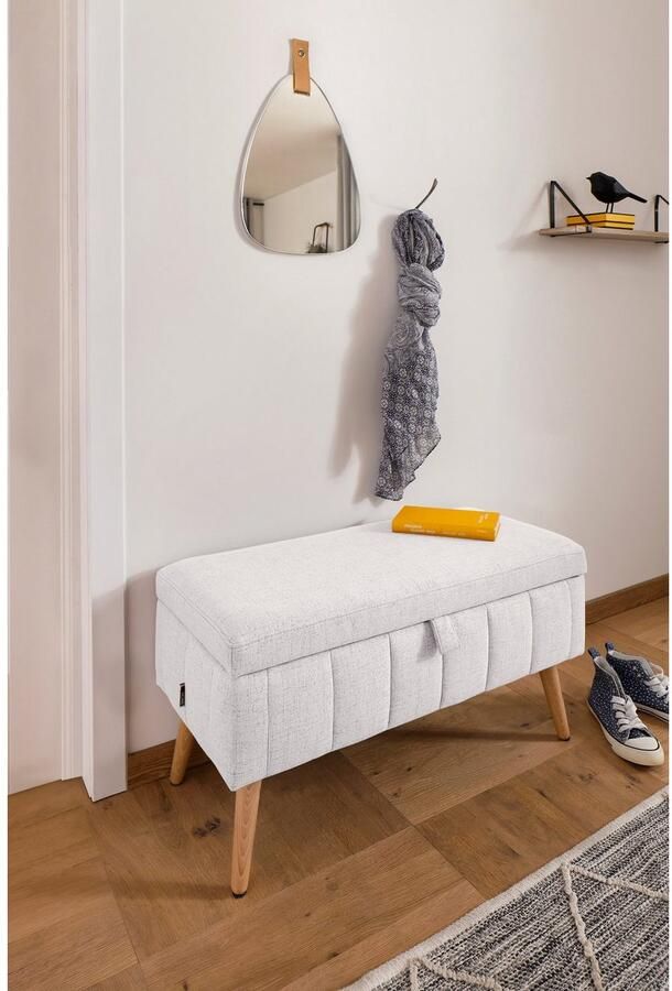 INOSIGN Kistbank AMIRA met opbergvak in 3 stofkwaliteiten met fijne stiksels - Foto 4