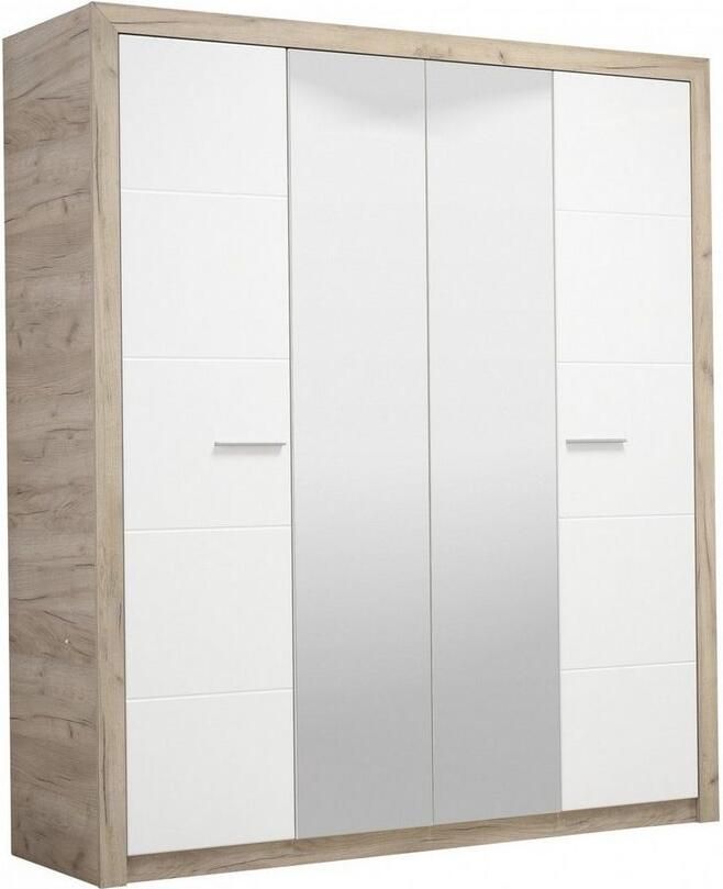 INOSIGN Kledingkast Astor FSC gecertificeerd houtmateriaal Made in Europe Kast met spiegel en complete binneninrichting 223 5x204x55 cm - Foto 7