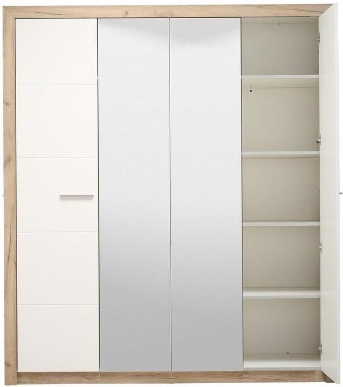 INOSIGN Kledingkast Astor FSC gecertificeerd houtmateriaal Made in Europe Kast met spiegel en complete binneninrichting 223 5x204x55 cm - Foto 2