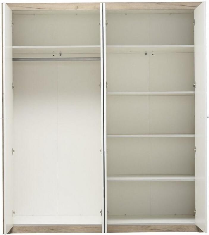 INOSIGN Kledingkast Astor FSC gecertificeerd houtmateriaal Made in Europe Kast met spiegel en complete binneninrichting 223 5x204x55 cm - Foto 3