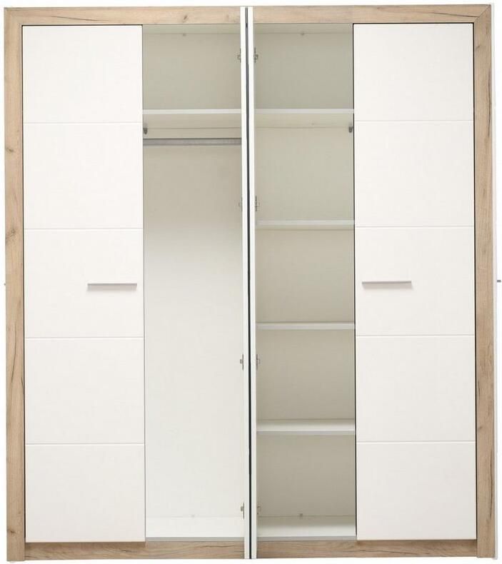 INOSIGN Kledingkast Astor FSC gecertificeerd houtmateriaal Made in Europe Kast met spiegel en complete binneninrichting 223 5x204x55 cm - Foto 4