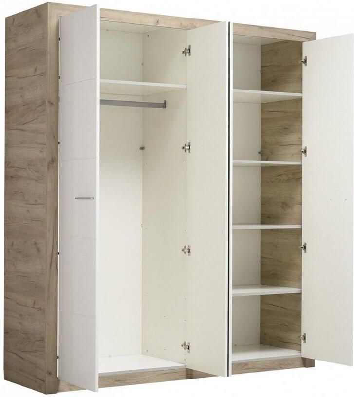 INOSIGN Kledingkast Astor FSC gecertificeerd houtmateriaal Made in Europe Kast met spiegel en complete binneninrichting 223 5x204x55 cm