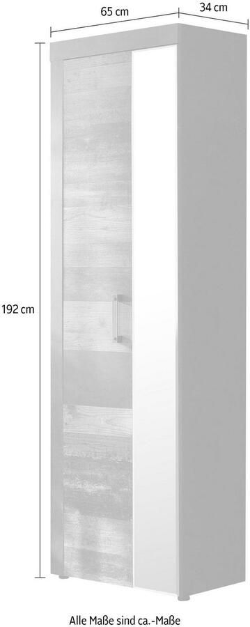 INOSIGN Kledingkast Ilana Garderobekast met kledingstang en 5 praktische legplanken - Foto 8