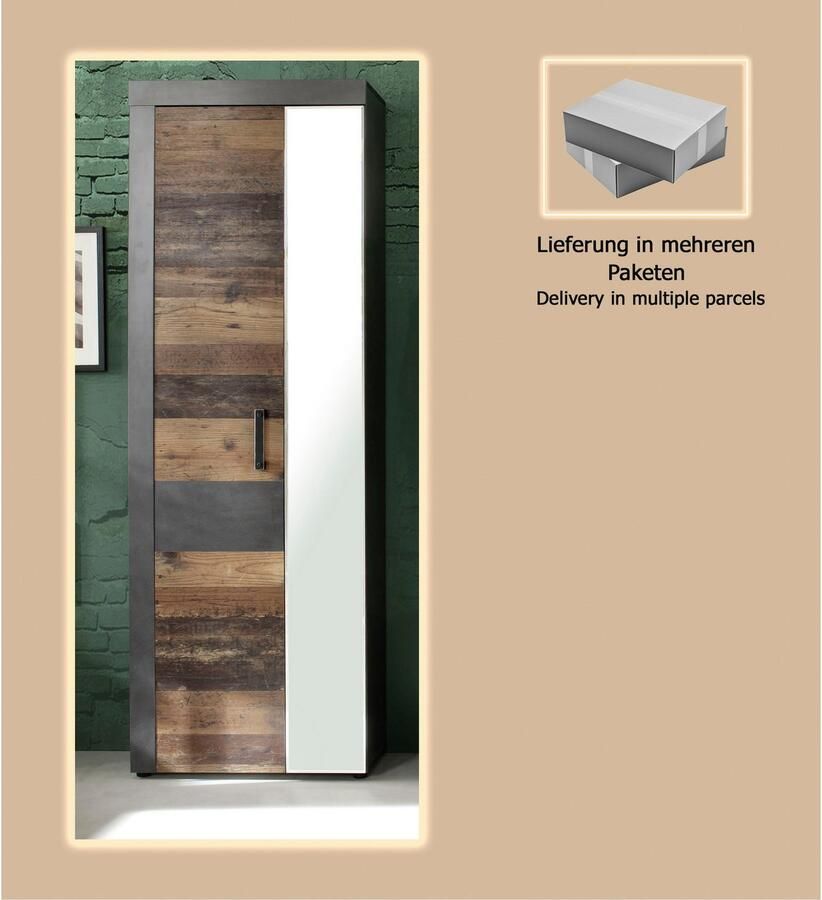 INOSIGN Kledingkast Ilana Garderobekast met kledingstang en 5 praktische legplanken - Foto 3