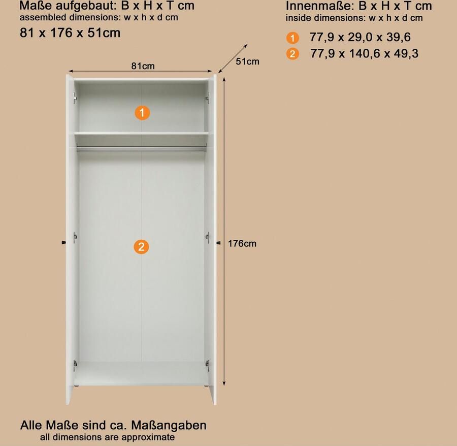 INOSIGN Kledingkast Jersey slaapkamer kast garderobe bestseller kast - Foto 3