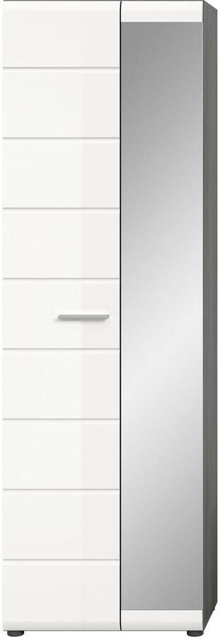 INOSIGN Kledingkast Rumba Hoogte 192 cm 1 Hoogglans deur 1 Spiegeldeur 4 legplanken - Foto 9