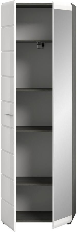 INOSIGN Kledingkast Rumba Hoogte 192 cm 1 Hoogglans deur 1 Spiegeldeur 4 legplanken - Foto 10