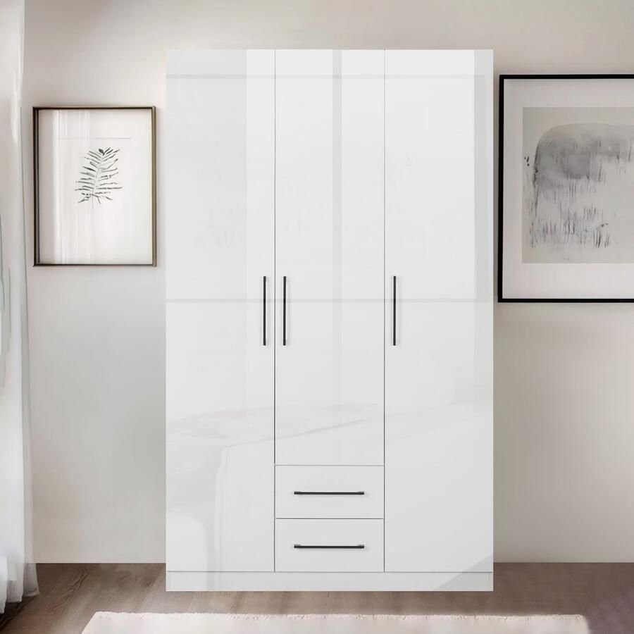 INOSIGN Kledingkast Sylt slaapkamerkast garderobe kast bestseller hoogglans Draai-deur kast met perfecte binneninrichting breedte 120 cm