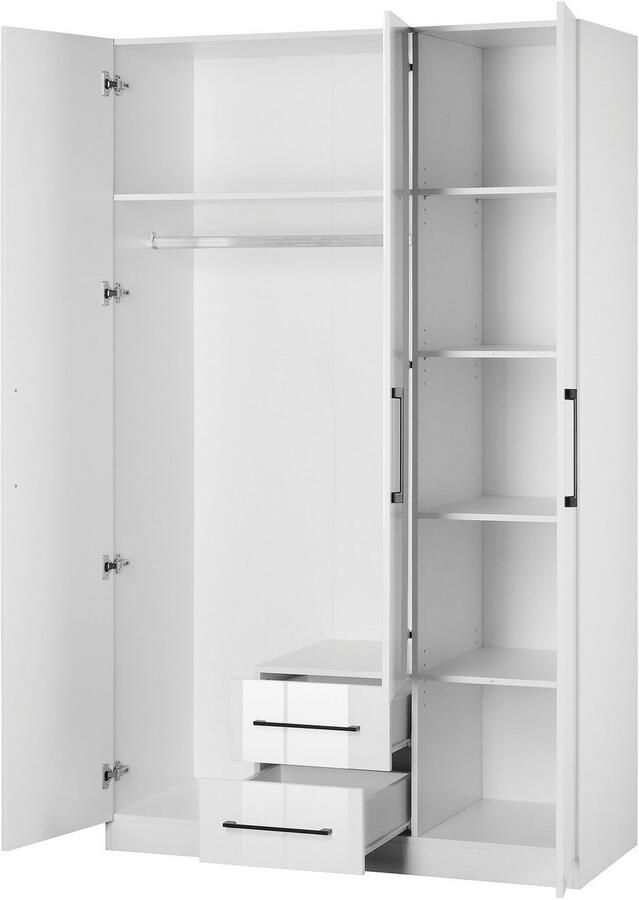 INOSIGN Kledingkast Sylt slaapkamerkast garderobe kast bestseller hoogglans Draai-deur kast met perfecte binneninrichting breedte 120 cm - Foto 5