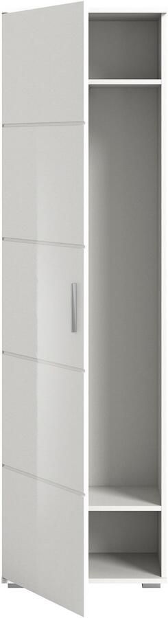 INOSIGN Kledingkast Valge Hoogte 191 cm 1 Deur 2 vaste Planken uitschuifbare kledingstang - Foto 8