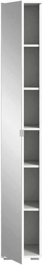 INOSIGN Kledingkast Valge Hoogte 191 cm 1 Spiegeldeur 6 Vakken 4 in hoogte verstelbare Planken - Foto 6