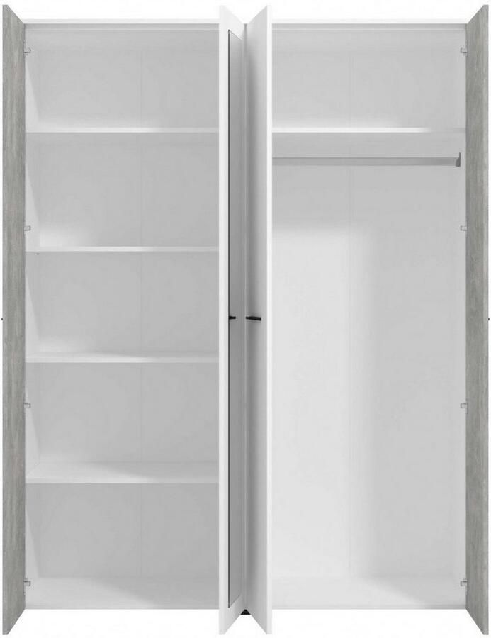 INOSIGN Kledingkast Varadero 2 moderne kleurcombinaties met zwarte handgrepen met 1 spiegeldeur in de breedtes 119 en 157 cm fsc-gecertificeerd - Foto 2