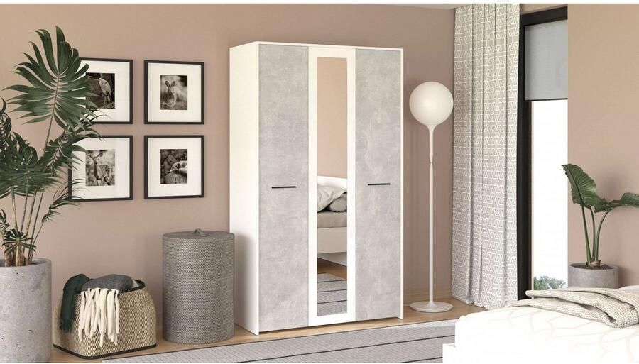 INOSIGN Kledingkast Varadero 2 moderne kleurcombinaties met zwarte handgrepen met 1 spiegeldeur in de breedtes 119 en 157 cm fsc-gecertificeerd - Foto 4