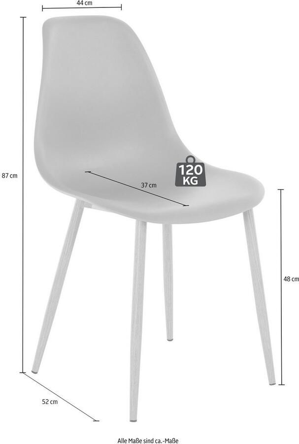 INOSIGN Kuipstoel MILLER (set van 2 of set van 4) kuipzitting in kunststof - Foto 3