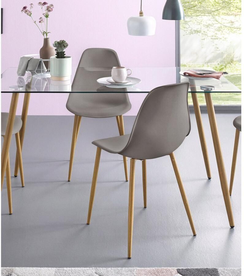 INOSIGN Kuipstoel MILLER (set van 2 of set van 4) kuipzitting in kunststof