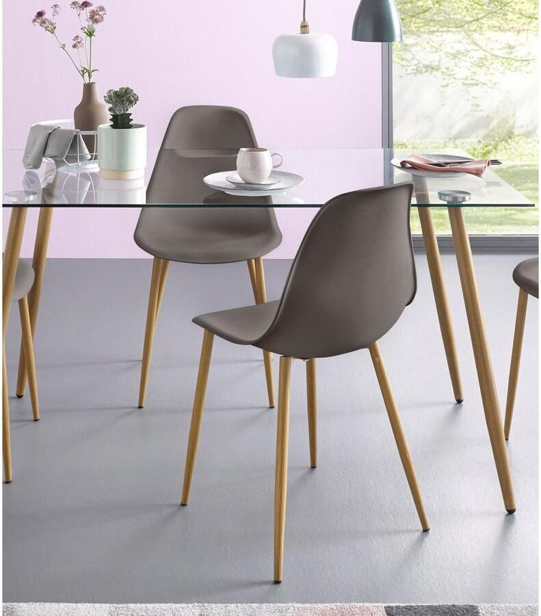 INOSIGN Kuipstoel MILLER (set van 2 of set van 4) kuipzitting in kunststof