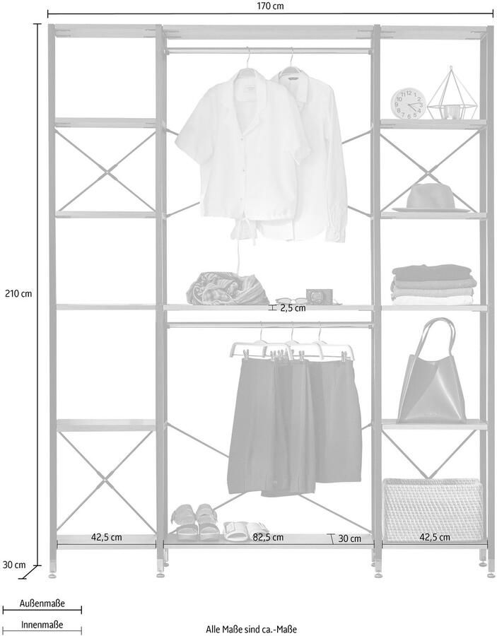 INOSIGN Multifunctionele kast Connor veelsoortig te gebruiken voor alle kamers geschikt breedte 170 cm - Foto 2