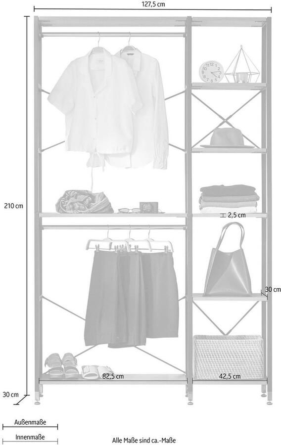 INOSIGN Multifunctionele kast Connor veelzijdig geschikt voor alle ruimtes breedte 127 50 cm - Foto 2