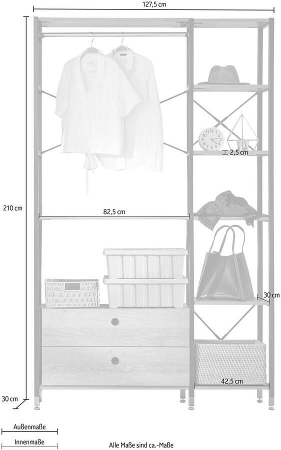INOSIGN Multifunctionele kast Connor veelzijdig geschikt voor alle ruimtes breedte 127 50 cm - Foto 4