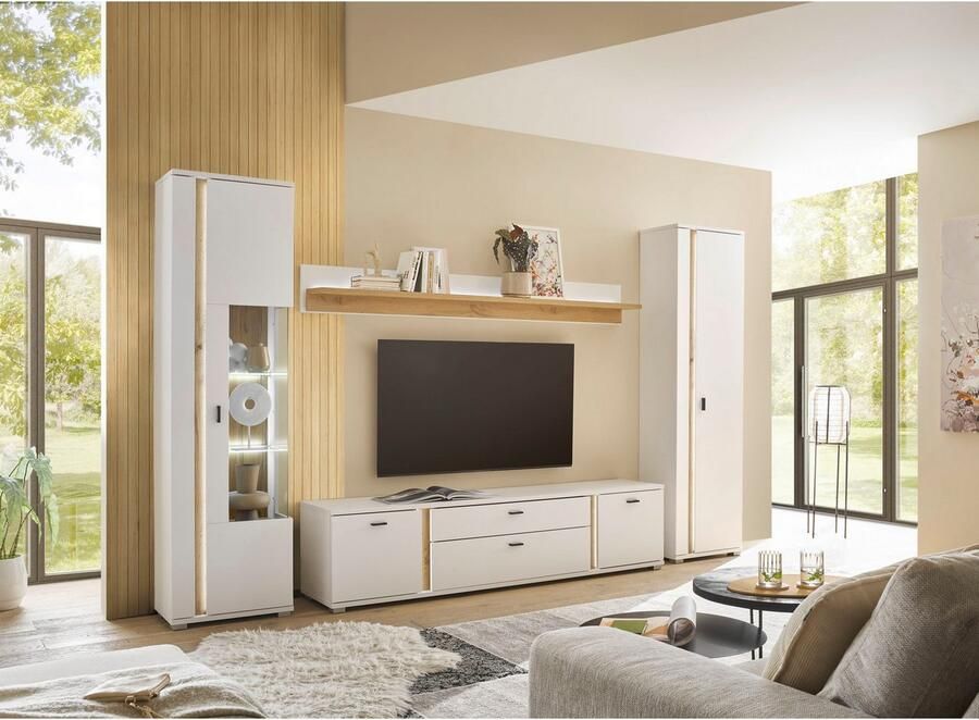 INOSIGN Wandmeubel Long Island in moderne trendkleur inclusief verticale verlichting breedte 330 cm (set 4-delig) - Foto 5