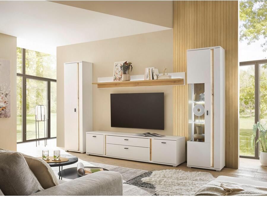 INOSIGN Wandmeubel Long Island in moderne trendkleur inclusief verticale verlichting breedte 330 cm (set 4-delig) - Foto 6