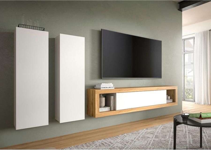 INOSIGN Wandmeubel Trinity Breedte 270 cm 1 Lowboard (staand en hangend monteerbaar)(3-delig)