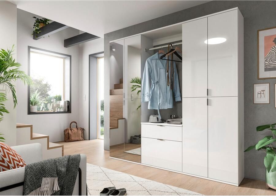 INOSIGN Halmeubelset Trondheim Breedte 183 cm 5-delig bestaande uit: 2x garderobekast 1 commode 1 kledingstang 1 legplank (set 4-delig) - Foto 9