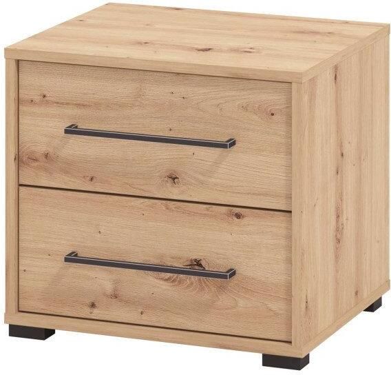 INOSIGN Nachtkastje Ascalon nachtkastje 48x40x44cm 2 lades in wit of eiken kleur fsc-gecertificeerd houtmateriaal - Foto 6