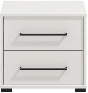 INOSIGN Nachtkastje Ascalon nachtkastje 48x40x44cm 2 lades in wit of eiken kleur fsc-gecertificeerd houtmateriaal - Foto 3