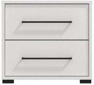 INOSIGN Nachtkastje Ascalon nachtkastje 48x40x44cm 2 lades in wit of eiken kleur fsc-gecertificeerd houtmateriaal - Foto 4