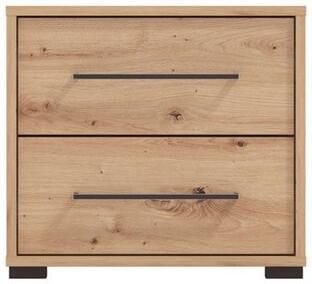 INOSIGN Nachtkastje Ascalon nachtkastje 48x40x44cm 2 lades in wit of eiken kleur fsc-gecertificeerd houtmateriaal - Foto 5