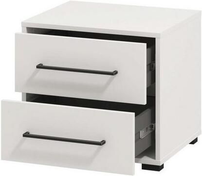 INOSIGN Nachtkastje Ascalon nachtkastje 48x40x44cm 2 lades in wit of eiken kleur fsc-gecertificeerd houtmateriaal