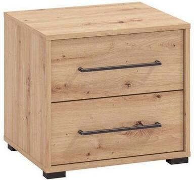 INOSIGN Nachtkastje Ascalon nachtkastje 48x40x44cm 2 lades in wit of eiken kleur fsc-gecertificeerd houtmateriaal - Foto 4