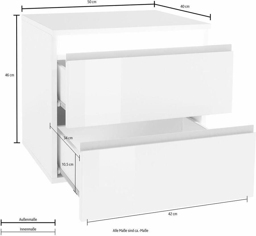 INOSIGN Nachtkastje Milaan Hoogte 46 cm - Foto 3