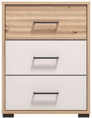 INOSIGN Nachtkastje Modena nachtkastje met 2 of 3 lades FSC -gecertificeerd trendy kleur cashmere ideaal voor kleine ruimtes - Foto 7