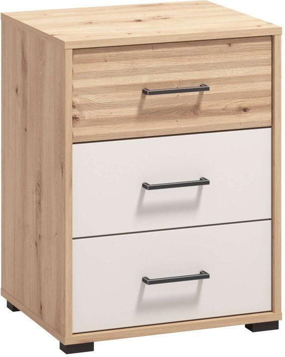 INOSIGN Nachtkastje Modena nachtkastje met 2 of 3 lades FSC -gecertificeerd trendy kleur cashmere ideaal voor kleine ruimtes - Foto 3
