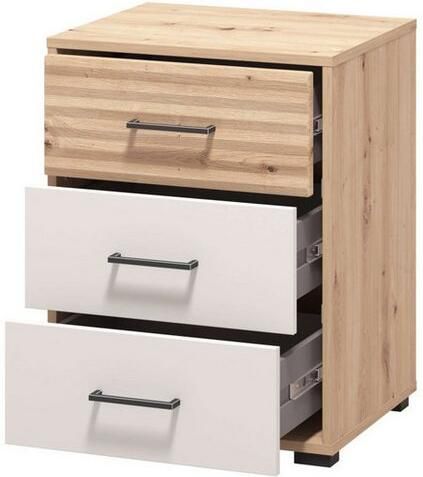 INOSIGN Nachtkastje Modena nachtkastje met 2 of 3 lades FSC -gecertificeerd trendy kleur cashmere ideaal voor kleine ruimtes - Foto 4