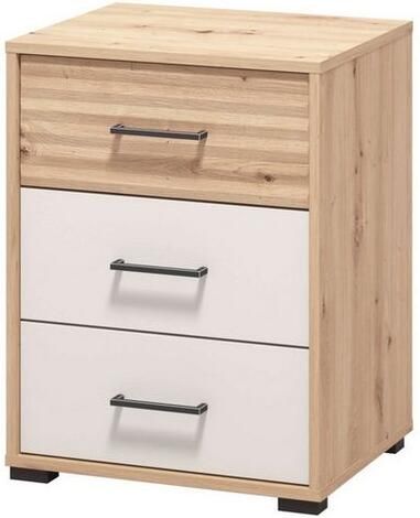 INOSIGN Nachtkastje Modena nachtkastje met 2 of 3 lades FSC -gecertificeerd trendy kleur cashmere ideaal voor kleine ruimtes - Foto 5