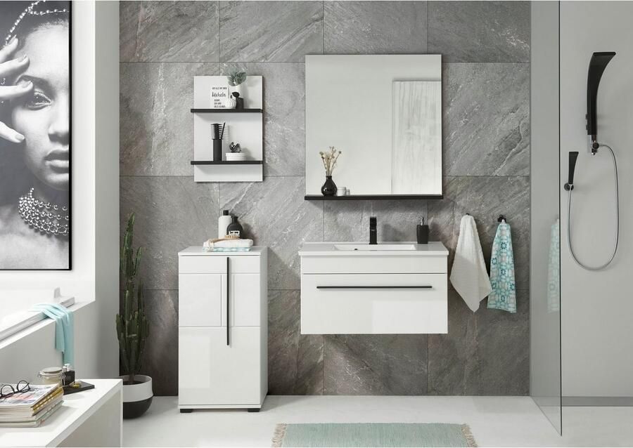 INOSIGN Wandplank Cantara badkamerrek in hoogglans wit wandplank in modern ontwerp - Foto 6
