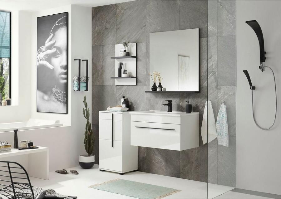 INOSIGN Wandplank Cantara badkamerrek in hoogglans wit wandplank in modern ontwerp - Foto 8