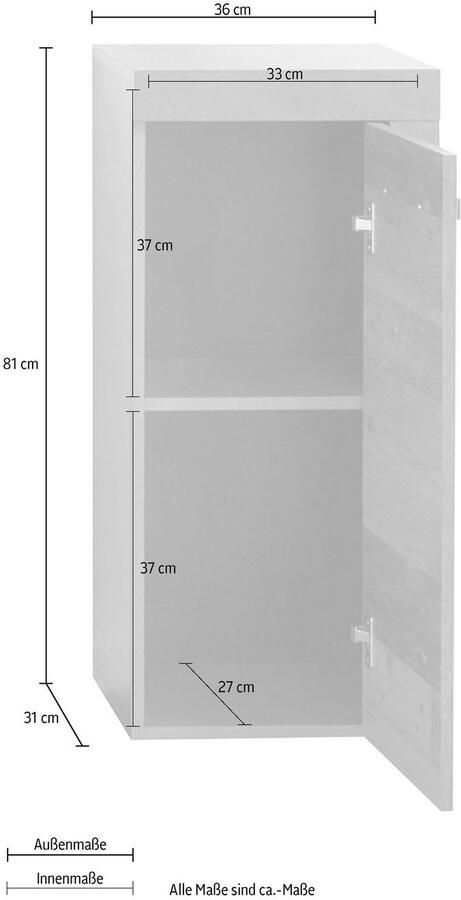 INOSIGN Onderkast Ilana Badkamerkast in moderne industriële stijl afmetingen (B D H) 36 31 81 cm - Foto 4