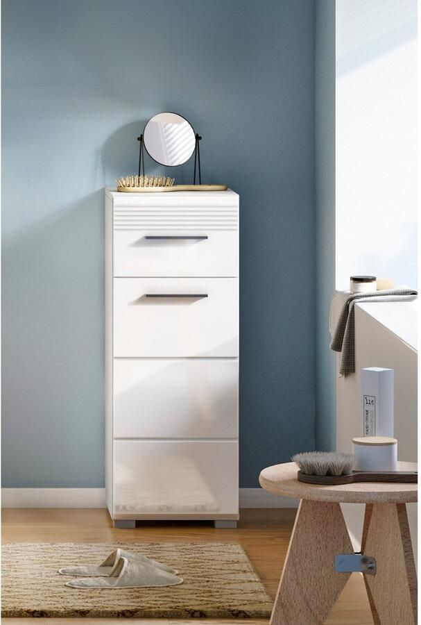 INOSIGN Onderkast Malmö breedte 30 cm 1 deur (deurhengsel verwisselbaar) 1 lade in verschillende kleuren verkrijgbaar badkamermeubels badkamerkast commode badkamer - Foto 4