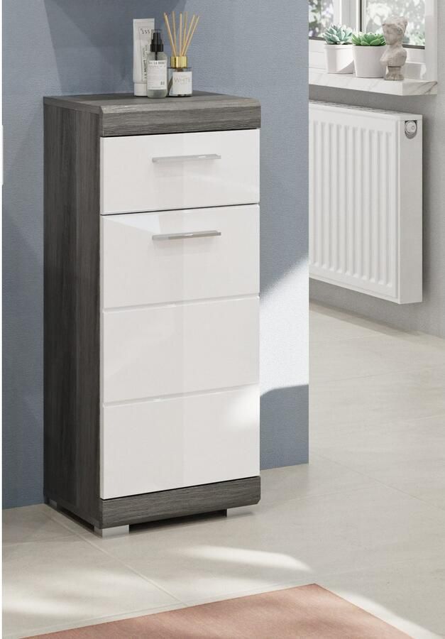 INOSIGN Onderkast Siena breedte 37 cm 1 deur 1 lade 2 vakken MDF-front in verschillende kleuren verkrijgbaar badkamermeubels badkamerkast commode badkamer (1 stuk) - Foto 2