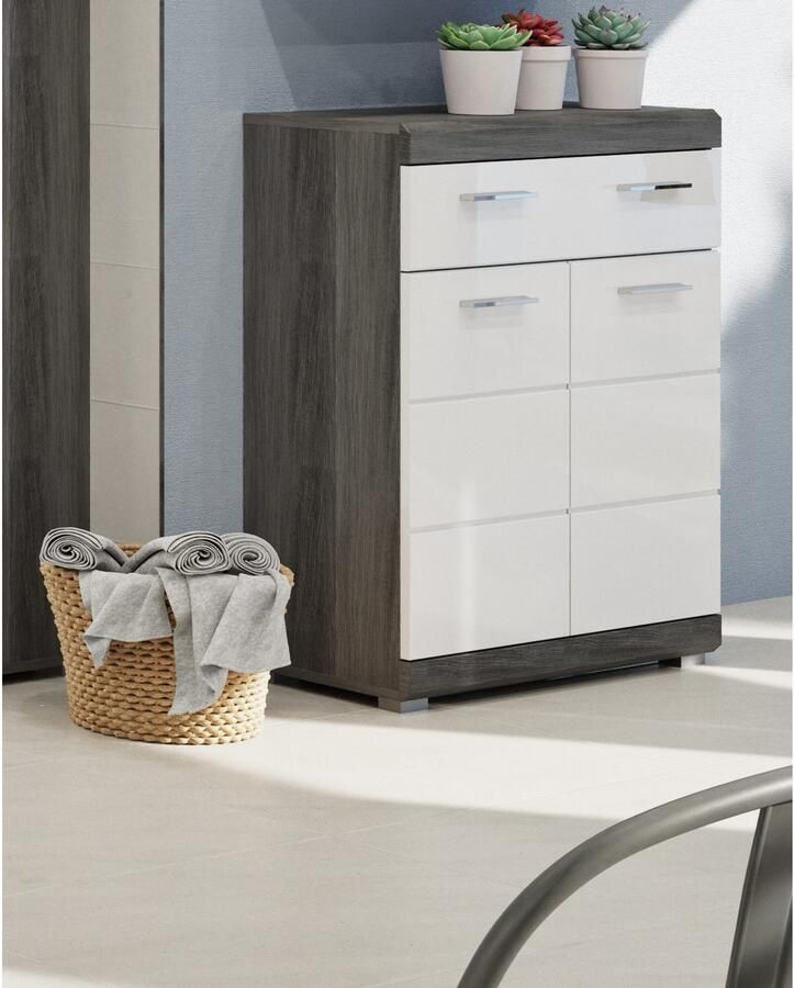 INOSIGN Onderkast Siena breedte 74 cm 2 deuren 1 lade 2 vakken MDF-front in verschillende kleuren verkrijgbaar badkamermeubels badkamerkast commode badkamer - Foto 2