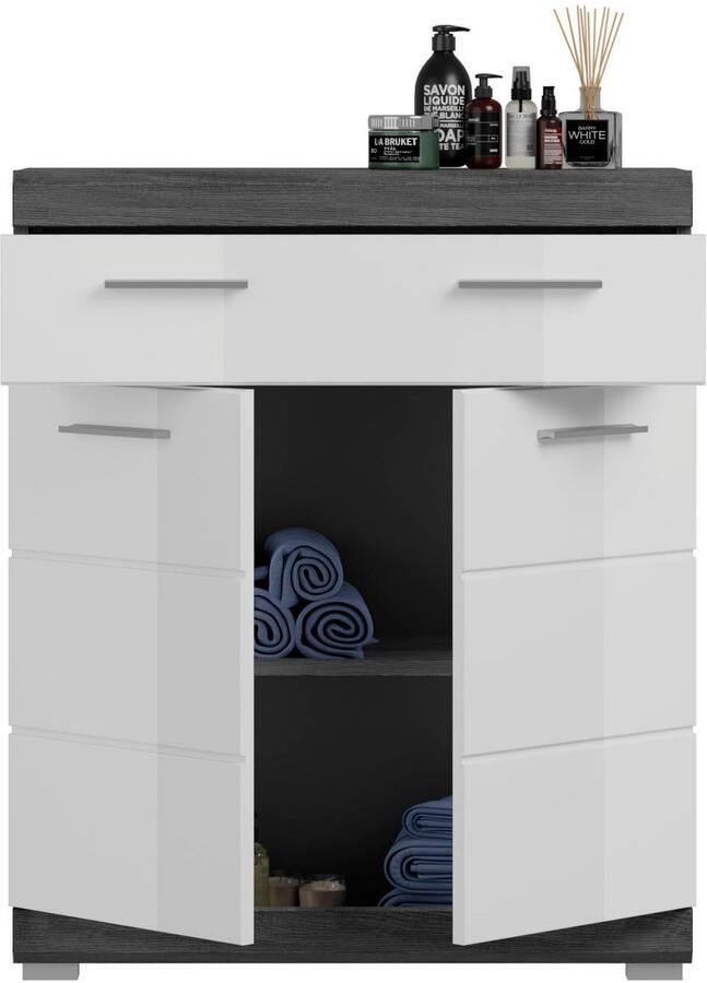 INOSIGN Onderkast Siena breedte 74 cm 2 deuren 1 lade 2 vakken MDF-front in verschillende kleuren verkrijgbaar badkamermeubels badkamerkast commode badkamer - Foto 3